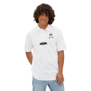 66: Chaparral Jim Hall Mens Pique Polo shirt white front 