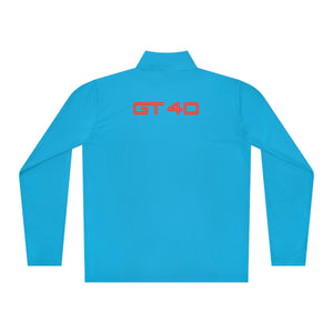 6: Ford GT40 P/1075 1969 Le Mans Winner Unisex Quarter-Zip Pullover sky blue flat rearpic