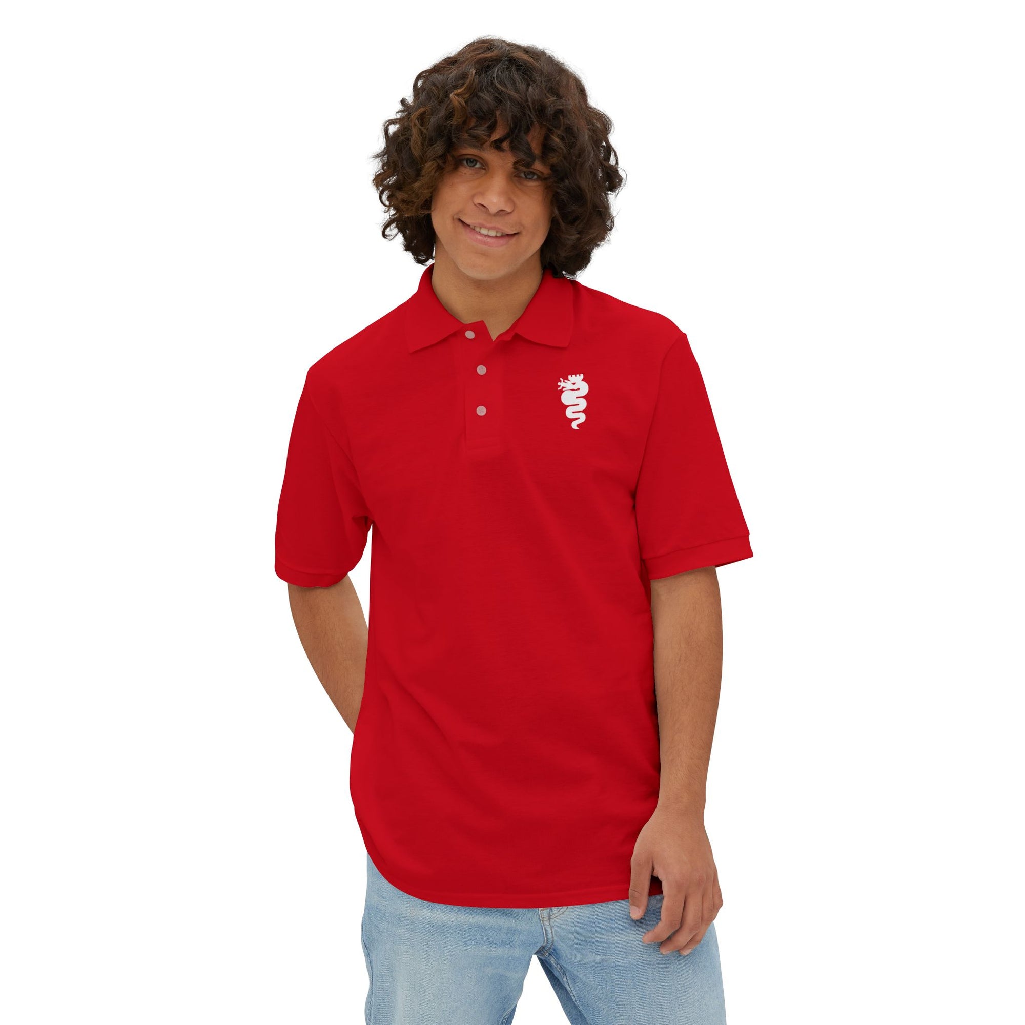 Alfa Romeo GTA Men's Piqué Polo front red