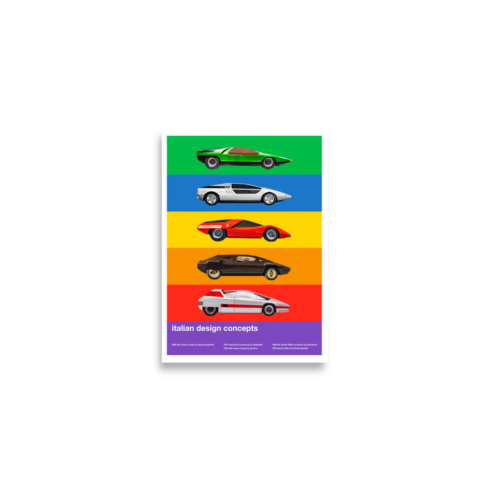 Italian car design concept poster