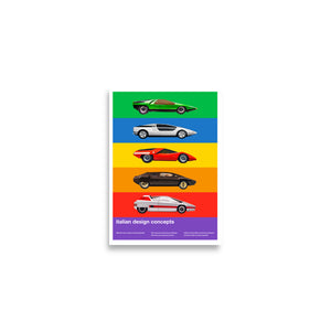 Italian car design concept poster