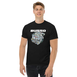 alfa romeo busso v6 legendary engine series tshirt black hero front 