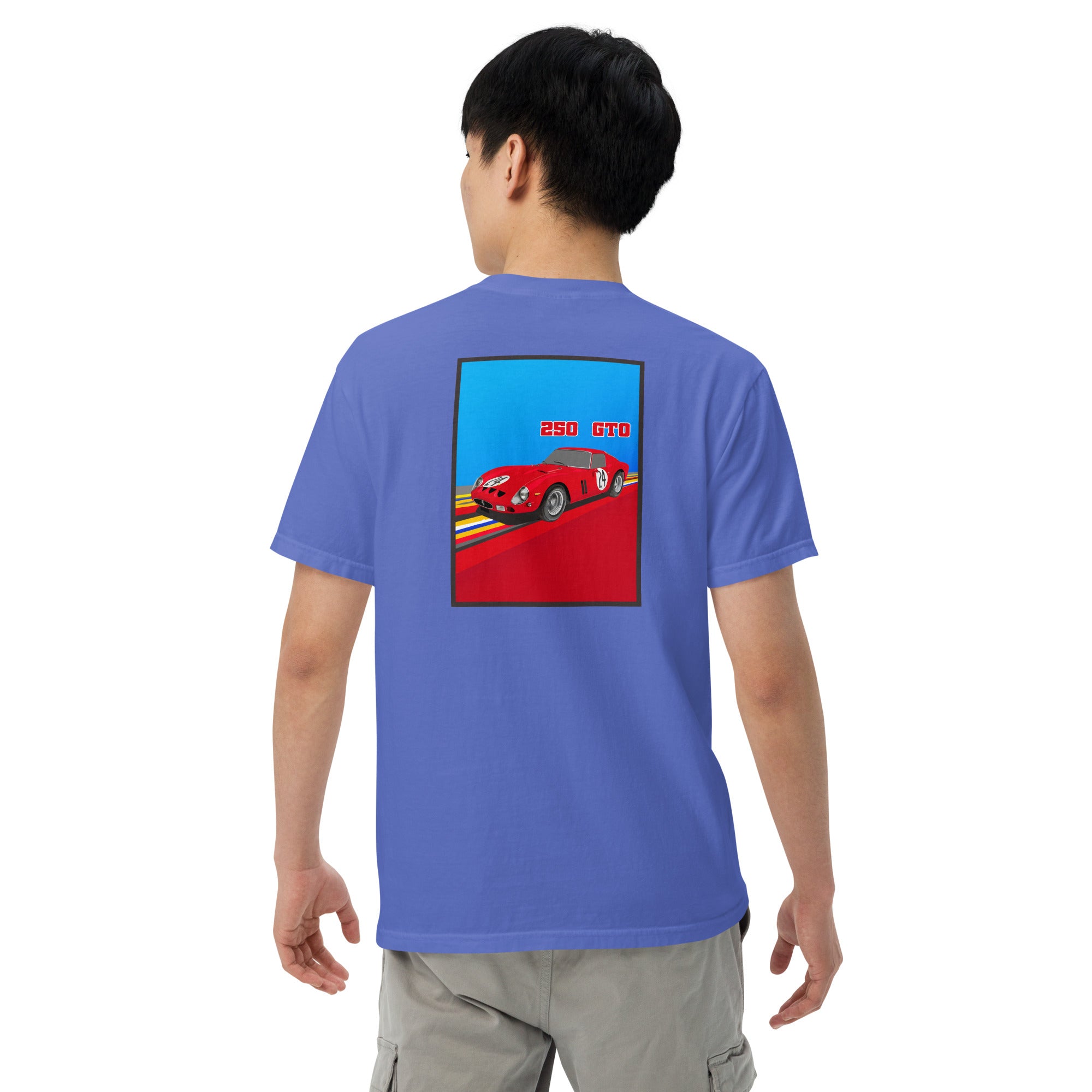 24: Ferrari 250 GTO unisex t-shirt blue rear