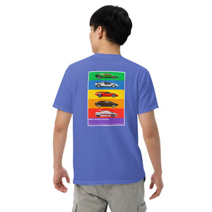 Italian design concept cars alfa carabo maserati fiart abarth lancia sibilo navajo boomerang violet tshirt rear