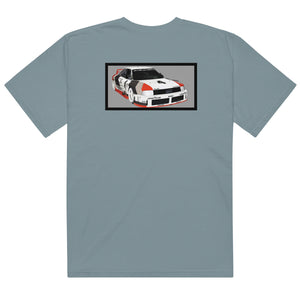 90: Audi Quattro IMSA GTO Unisex Heavyweight T-Shirt grey rear flat