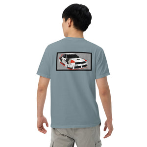 90: Audi Quattro IMSA GTO Unisex Heavyweight T-Shirt Grey Back