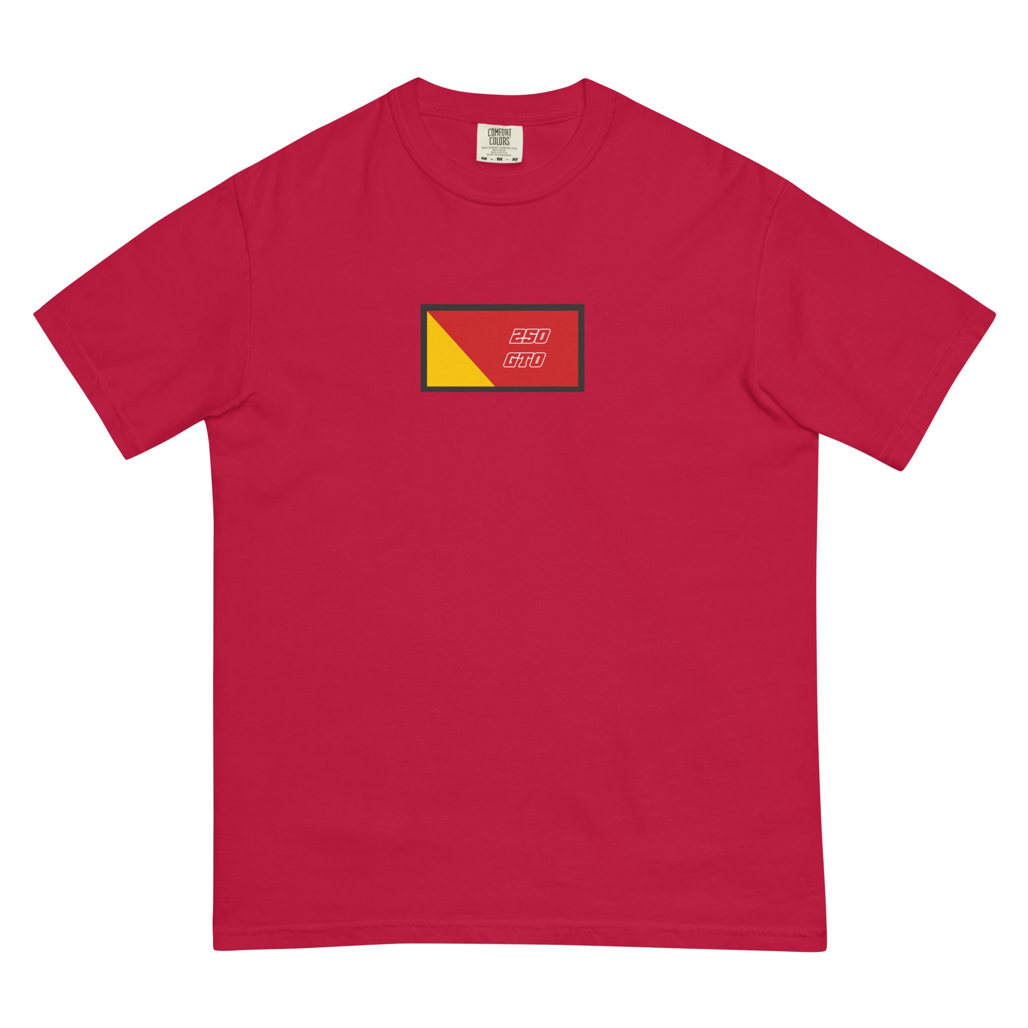 24: Ferrari 250 GTO unisex t-shirt red front flat 