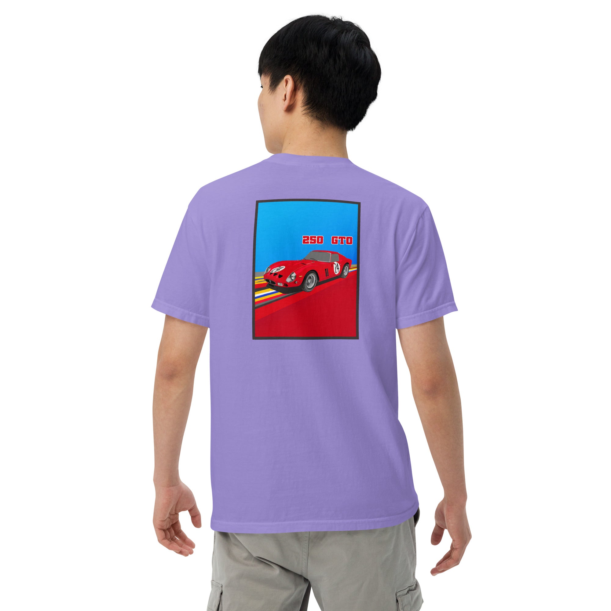 24: Ferrari 250 GTO unisex t-shirt violet rear 