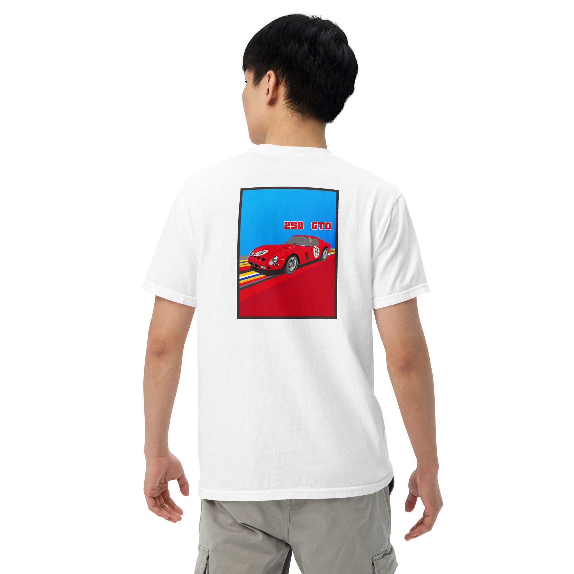 24: Ferrari 250 GTO unisex t-shirt white rear 