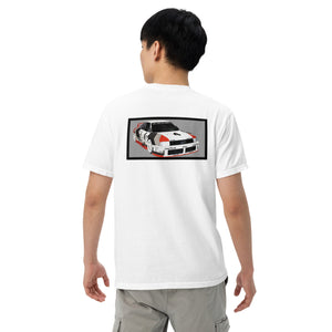 90: Audi Quattro IMSA GTO Unisex Heavyweight T-Shirt white back
