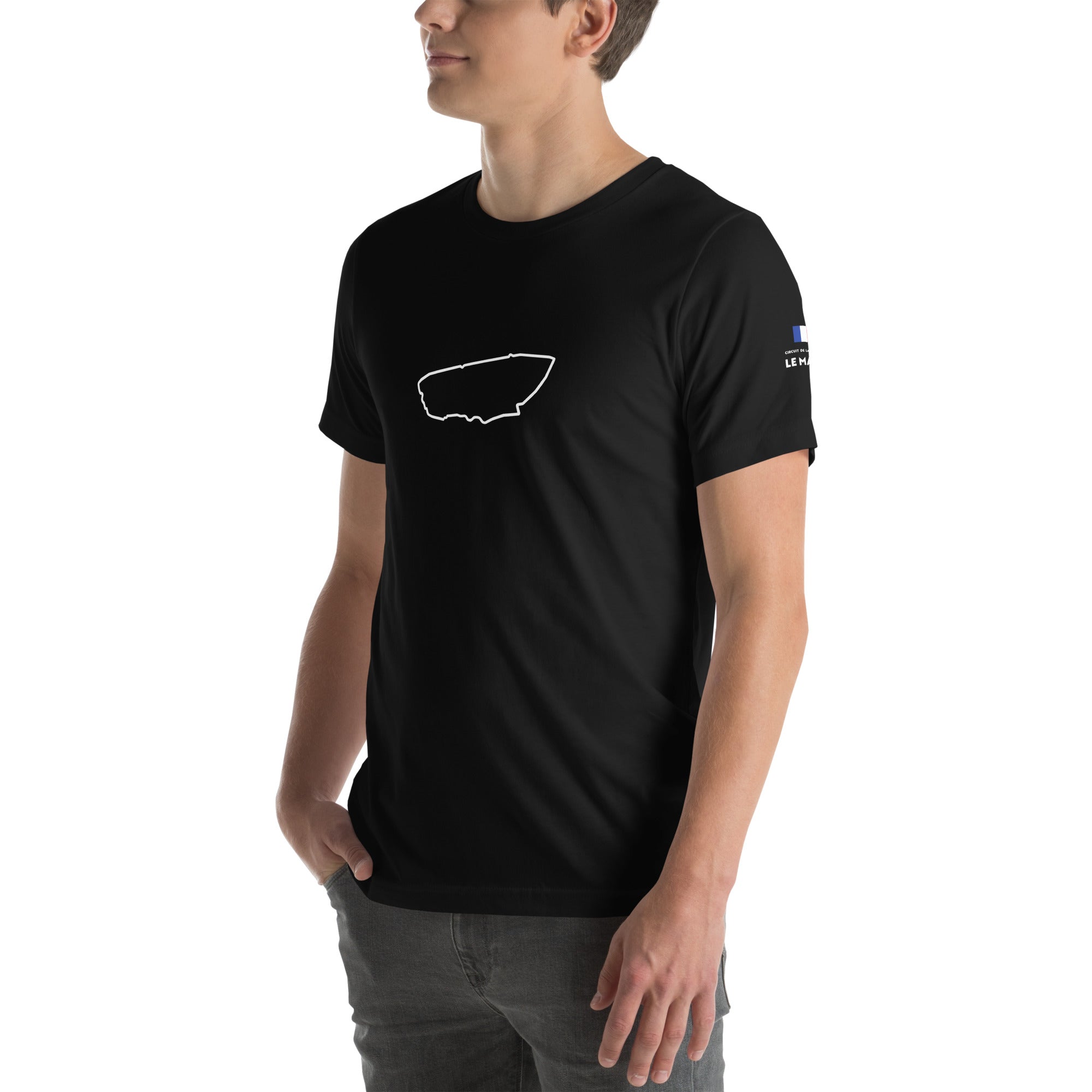 Le Mans: Historic Circuit Unisex T-Shirt Black front side
