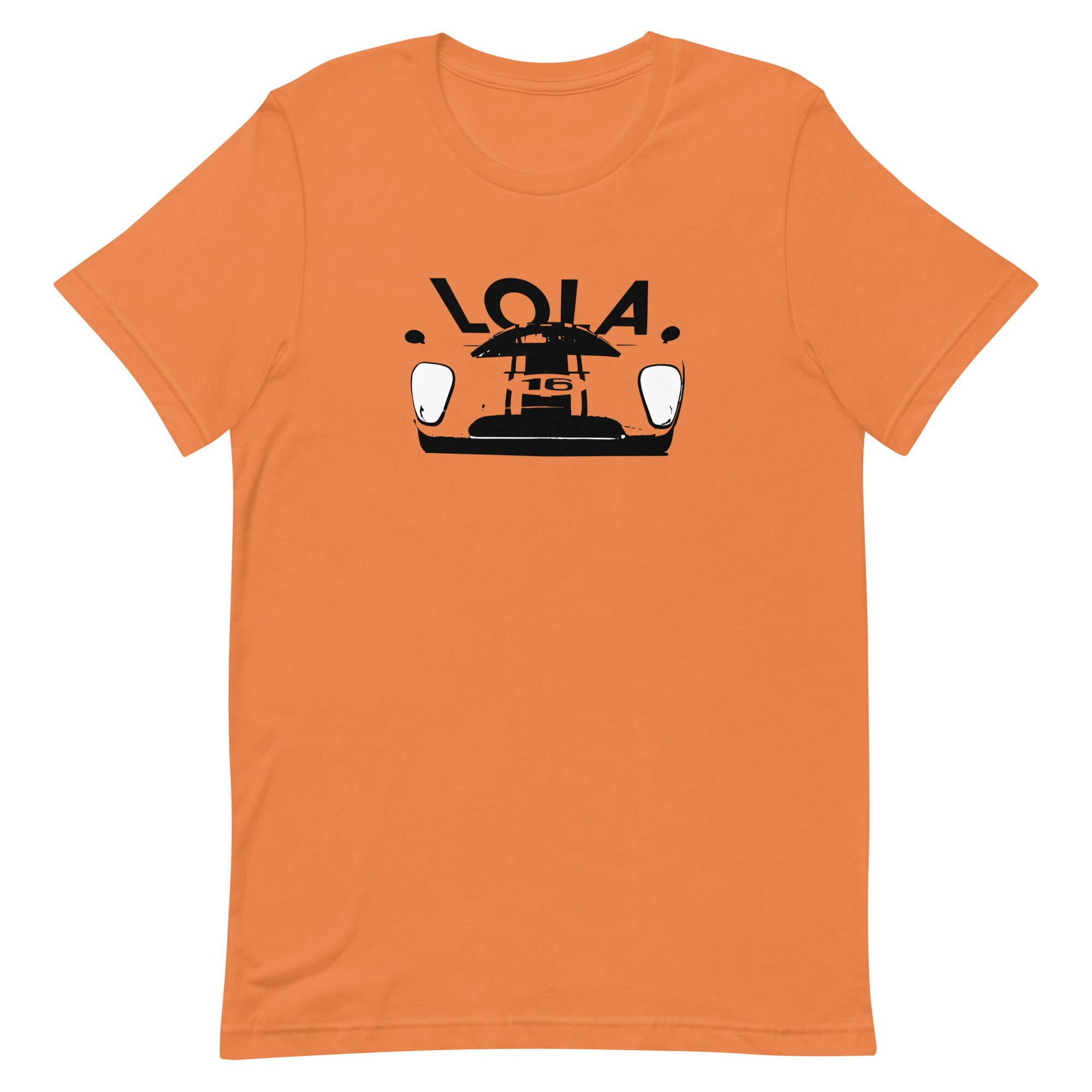 lola cars T70 MkIIIB le mans t-shirt orange flat
