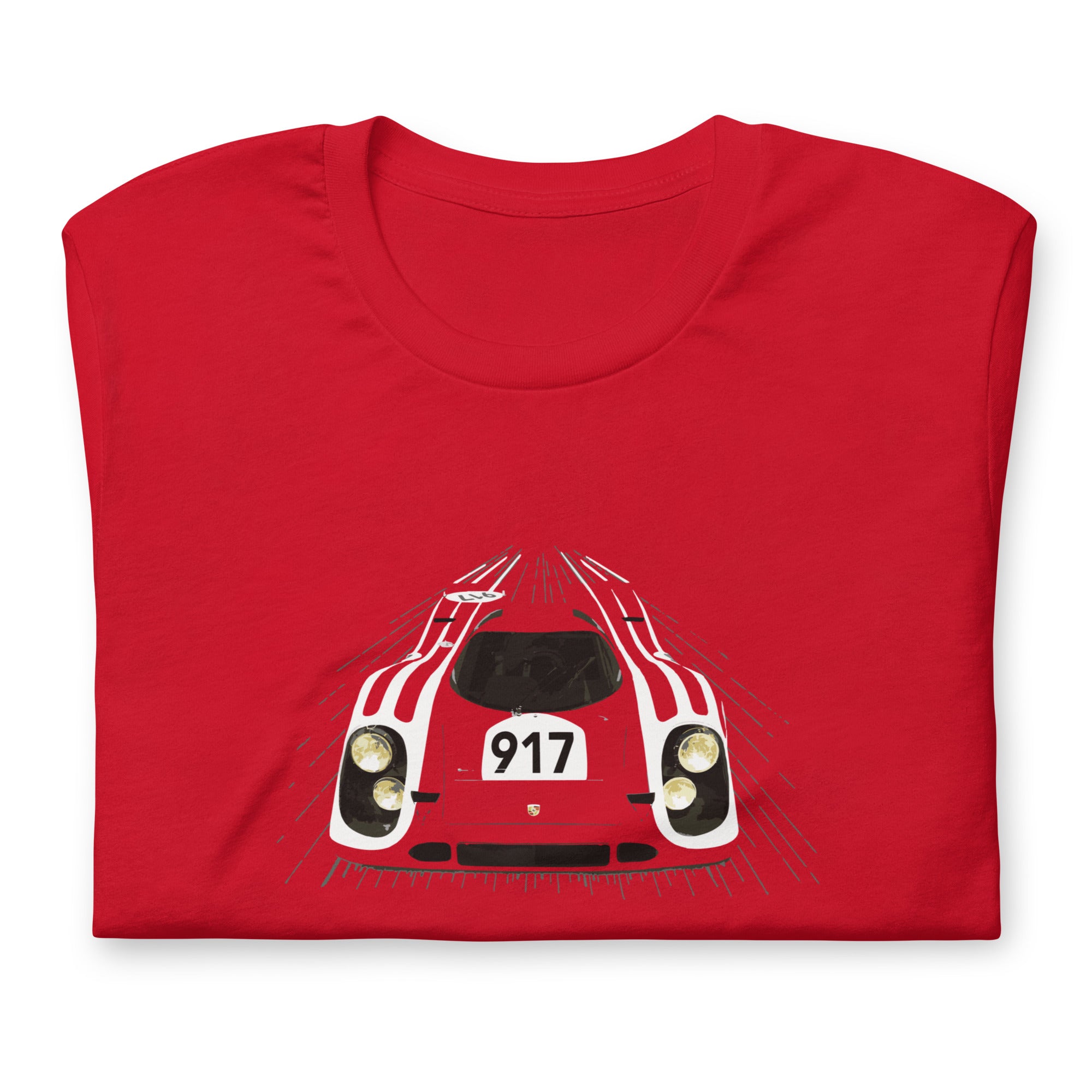 917: 1970 Porsche 917K Salzburg folded red tshirt