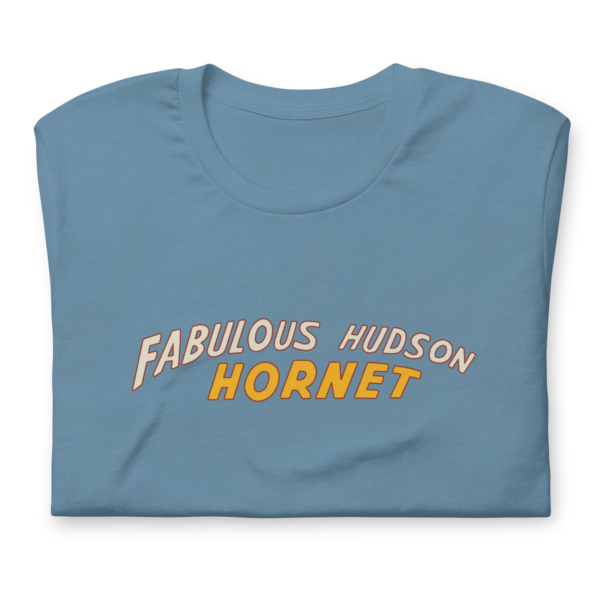 Herb Thomas Nascar fabulous hudson hornet t shirt grey blue rear flat