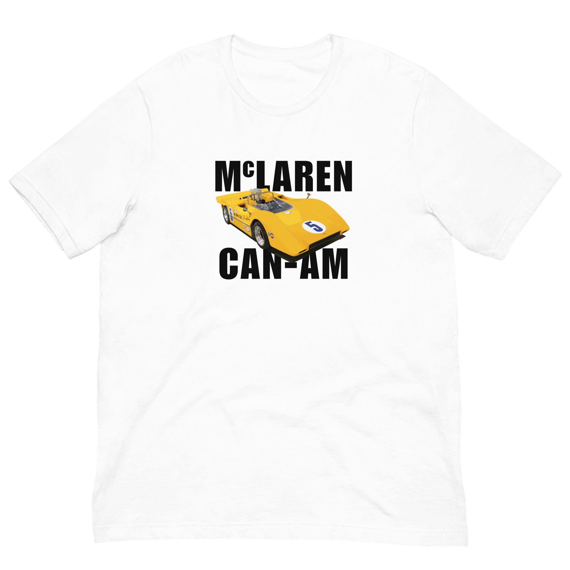 4: McLaren M8A Can Am Unisex T-shirt white front 