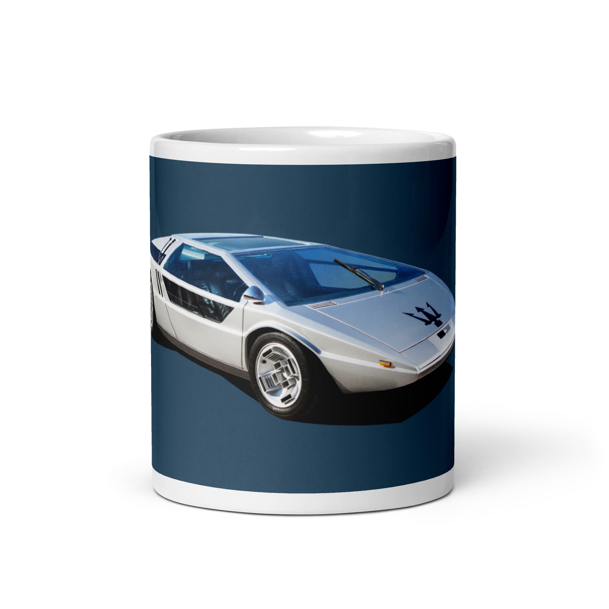 1972 Maserati Boomerang concept car mug blue medium