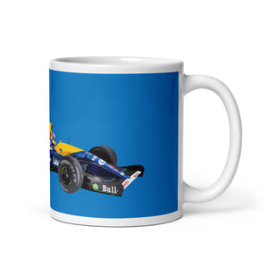 Nigel Mansell F1 Champion 5 Renault mug medium right