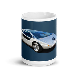 1972 Maserati Boomerang concept car mug blue large right