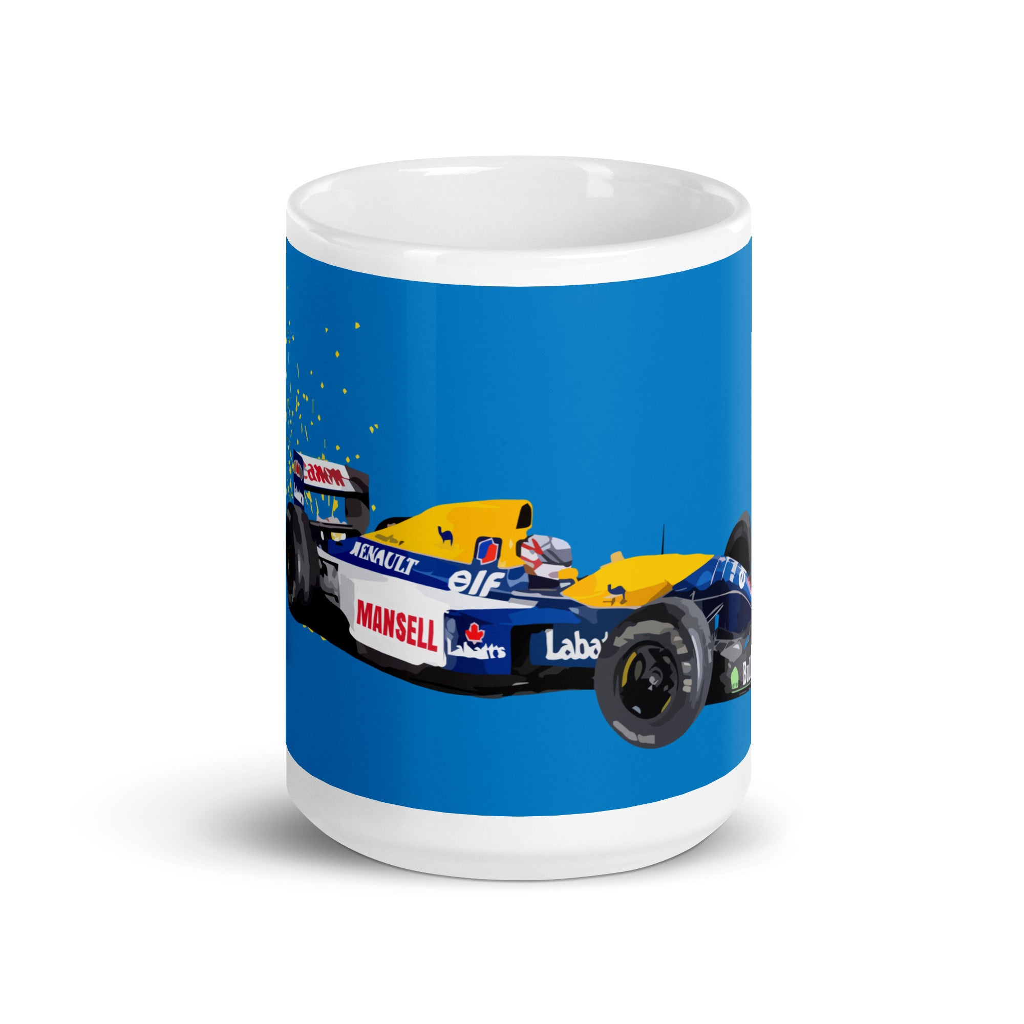 Nigel Mansell F1 Champion 5 Renault mug large centre