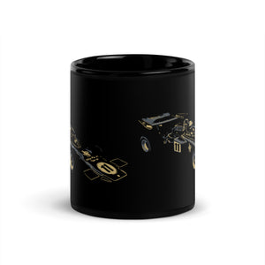 Lotus f1 72d Formula 1 andretti fittapaldi black coffee mug center