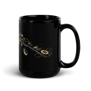 Lotus f1 72d Formula 1 andretti fittapaldi black coffee large mug right