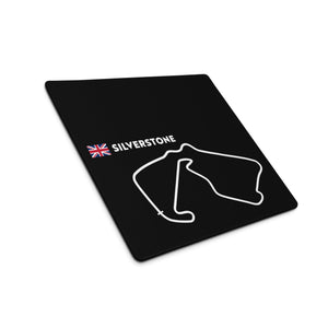 Silverstone British F1 historic race circuit gaming mouse pad black square
