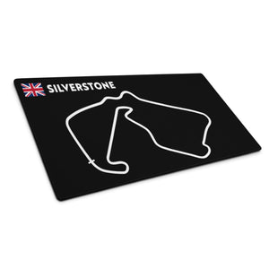 Silverstone British F1 historic race circuit gaming mouse pad black large