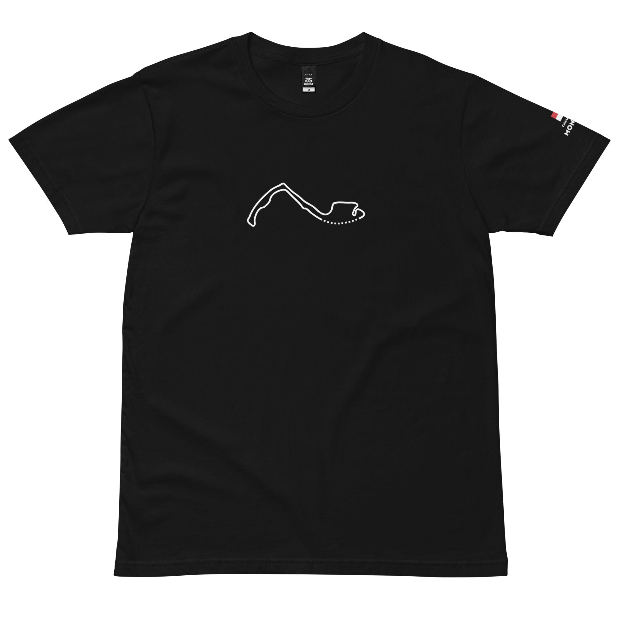 Monaco Formula 1 Historic Circuit mens black AS Colour Tshirt front flat