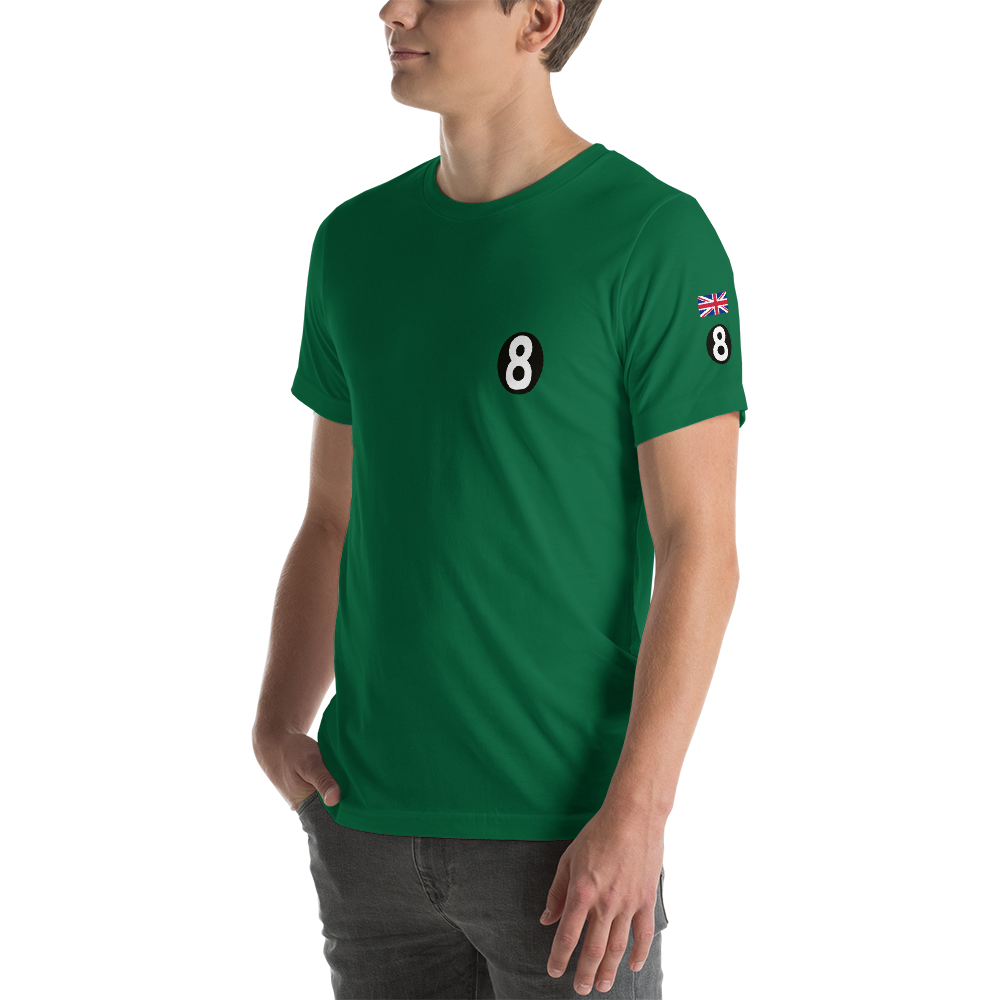 8: British Racing Green Short-Sleeve Unisex T-Shirt - FormulaT