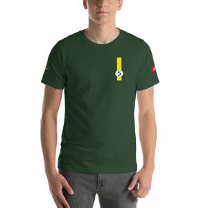 This design is inspired by Team Lotus driver Jim Clark, who won the Formula One world championship in 1963 and 1965.