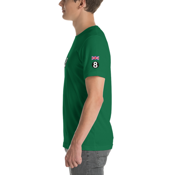 8: British Racing Green Short-Sleeve Unisex T-Shirt - FormulaT