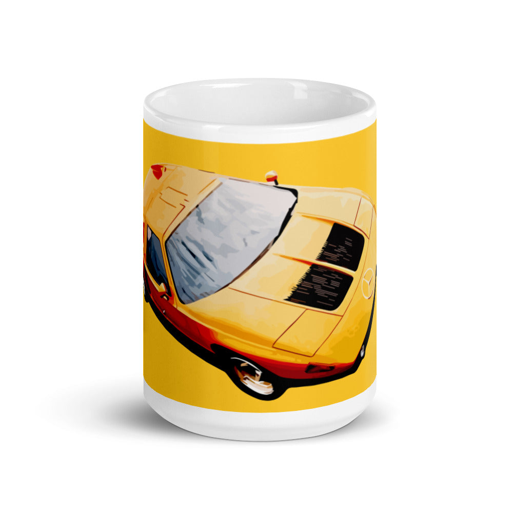 Mercedes C111 concept car yellow large mug centre